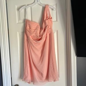 Bellini chiffon one shoulder dress